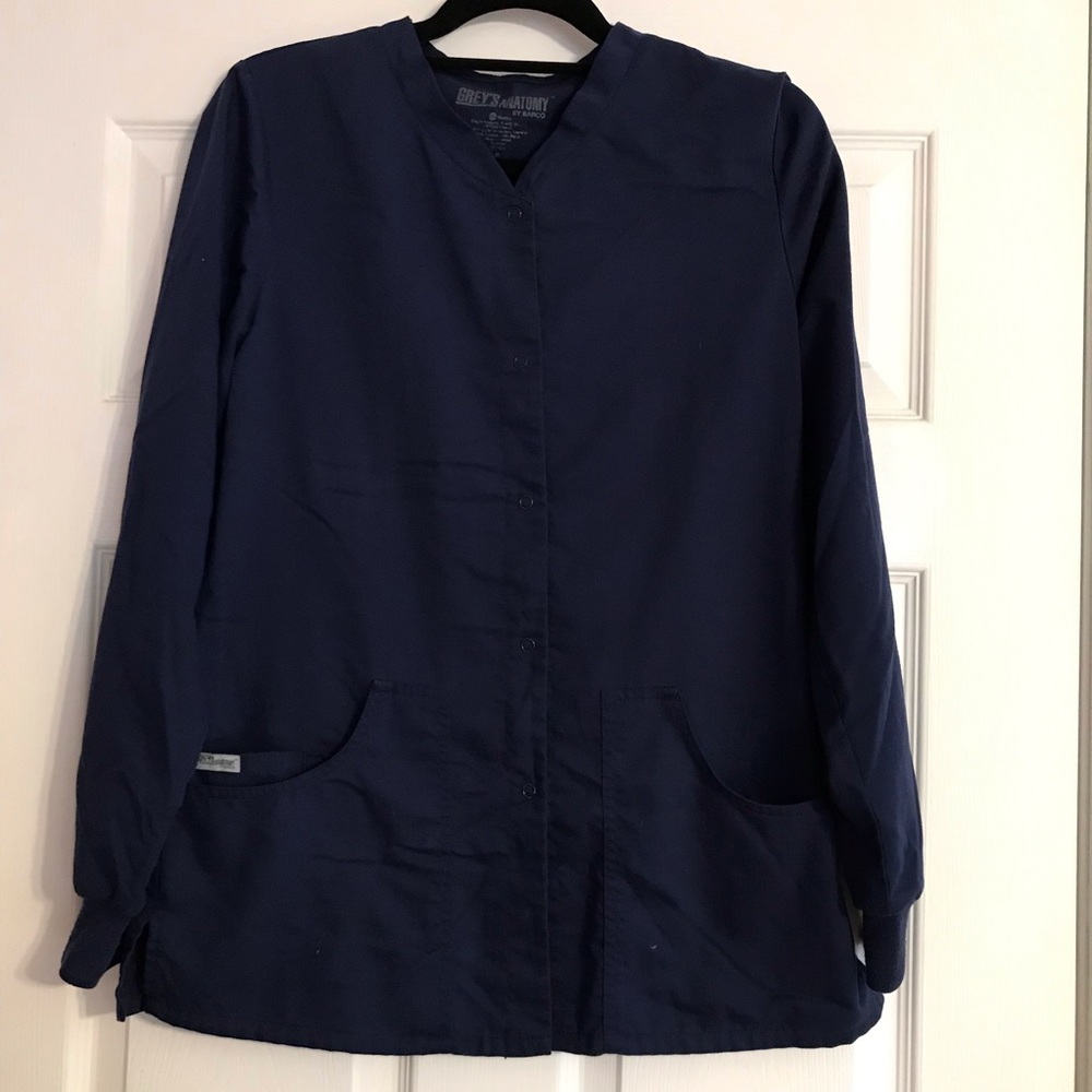 Greys Anatomy 3-Pocket Warmup jacket KnitCuff Navy